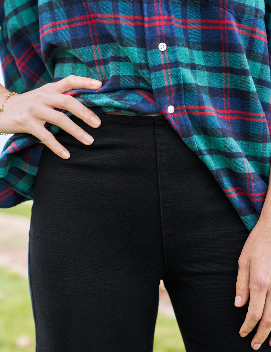 MACKENZIE Navy and Green with Red Plaid, Flannel