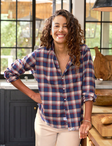 EILEEN Rust and Navy Plaid, Flannel