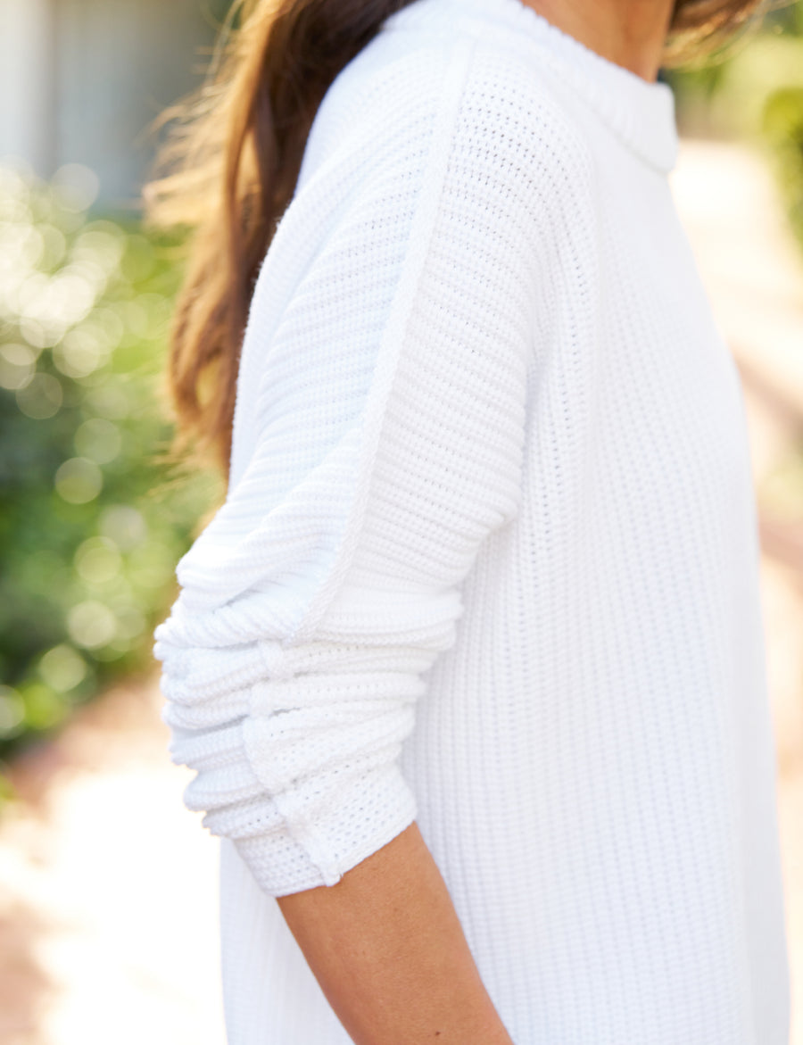 MONTECITO SWEATER White, Pure Italian Cotton