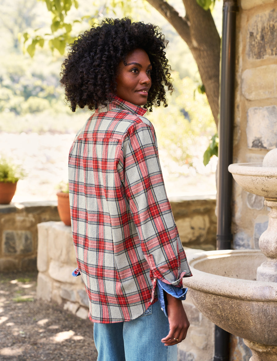 EILEEN Red and Gray Plaid, Flannel