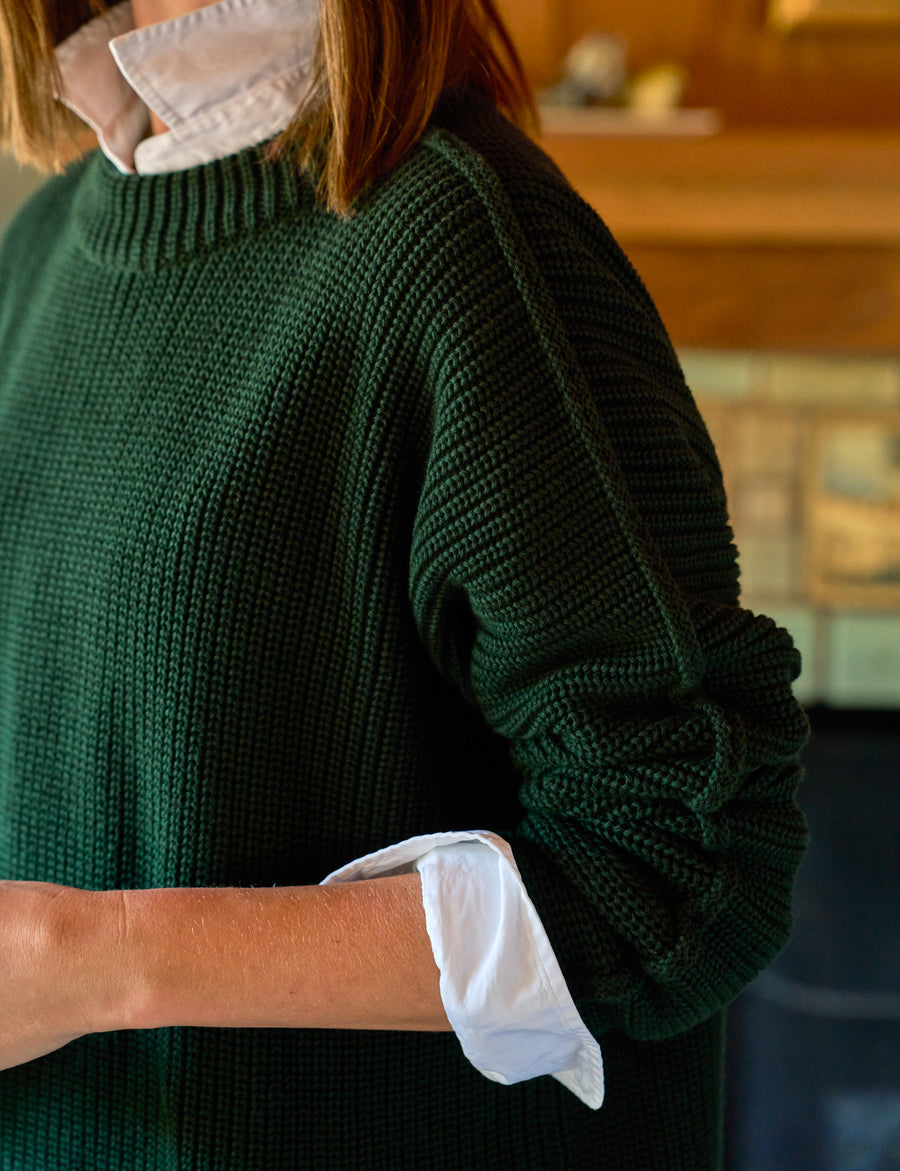 MONTECITO SWEATER British Racing Green, Pure Italian Cotton