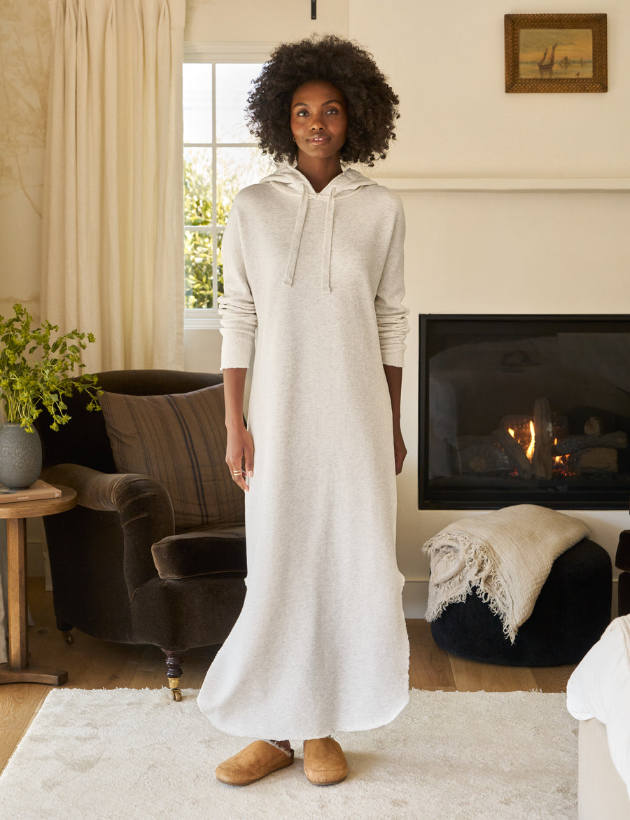 JAMES Heather White Melange, Triple Fleece