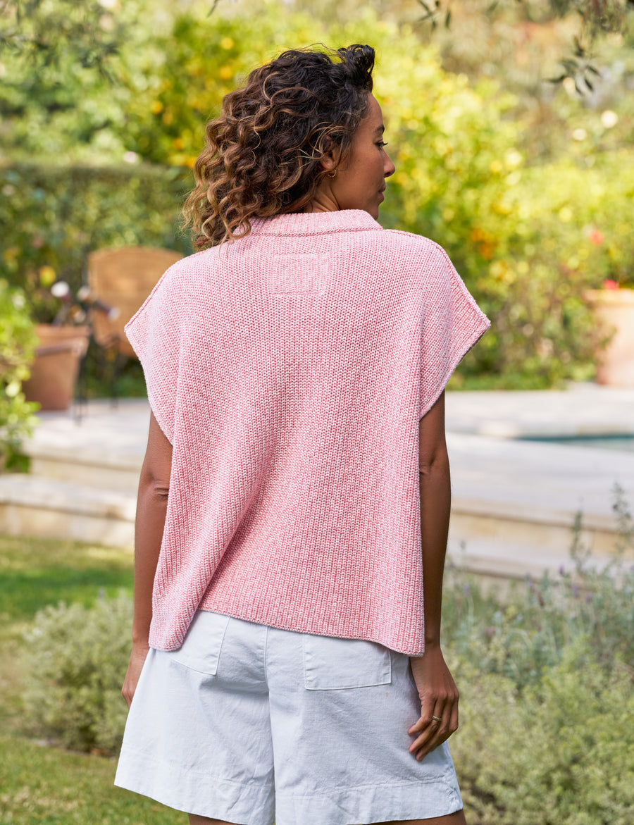 MONTECITO VEST Coral Reef, Pure Italian Cotton