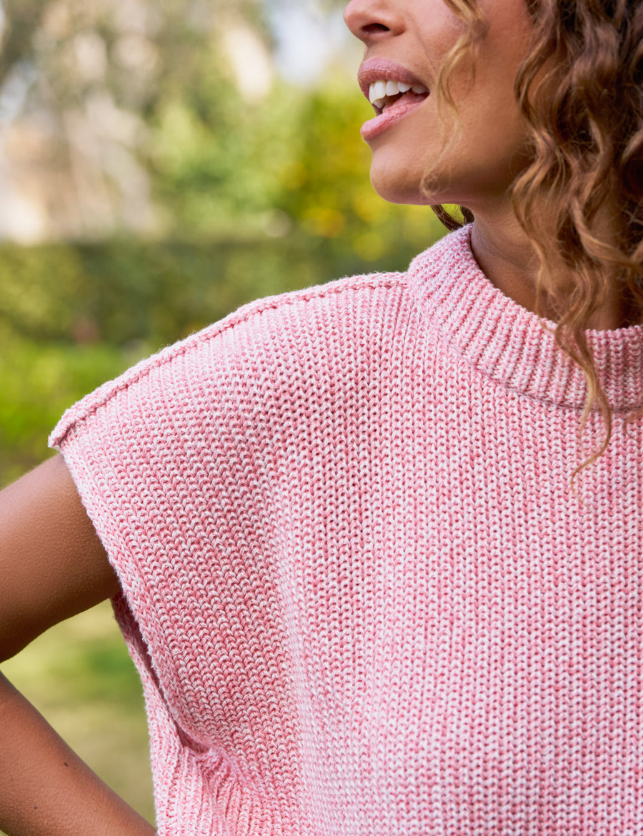MONTECITO VEST Coral Reef, Pure Italian Cotton