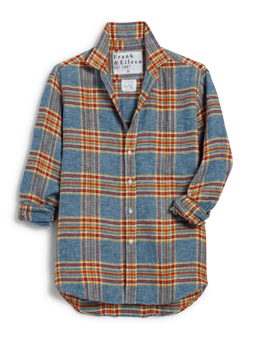 EILEEN Blue and Red with Yellow Plaid, Flannel