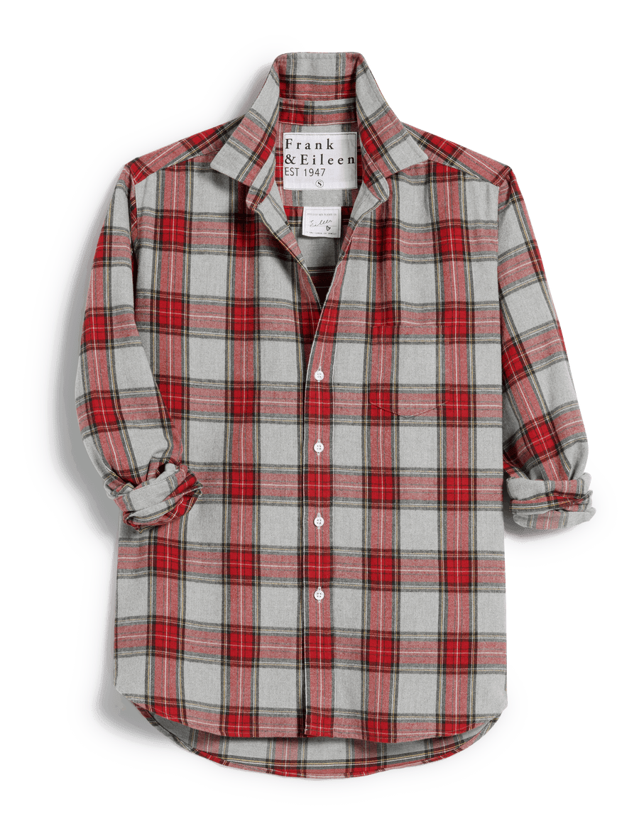 EILEEN Red and Gray Plaid, Flannel