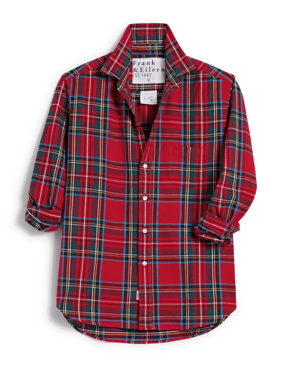 EILEEN Red and Green Plaid, Italian Flannel