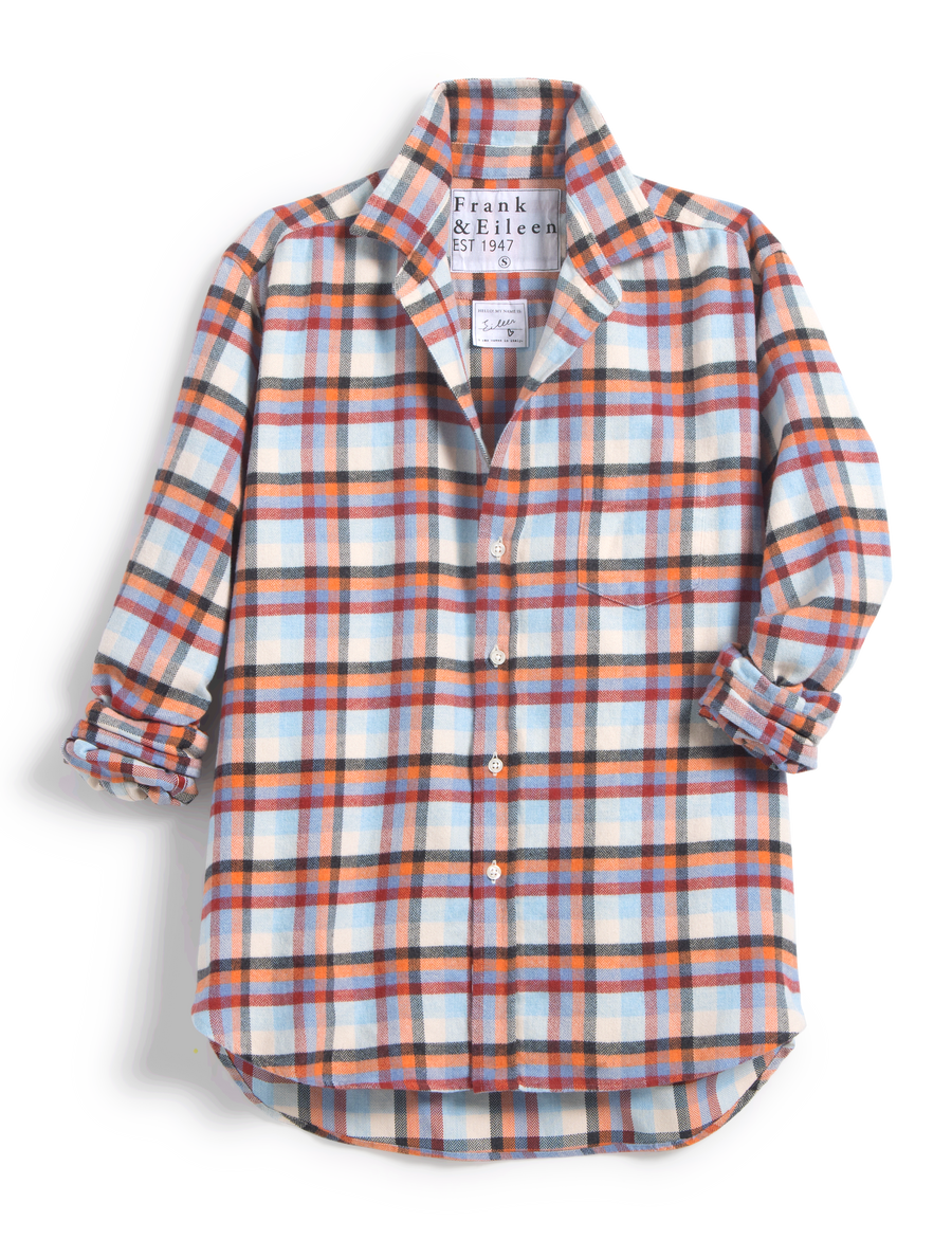 EILEEN Orange and Blue with Red Check, Flannel