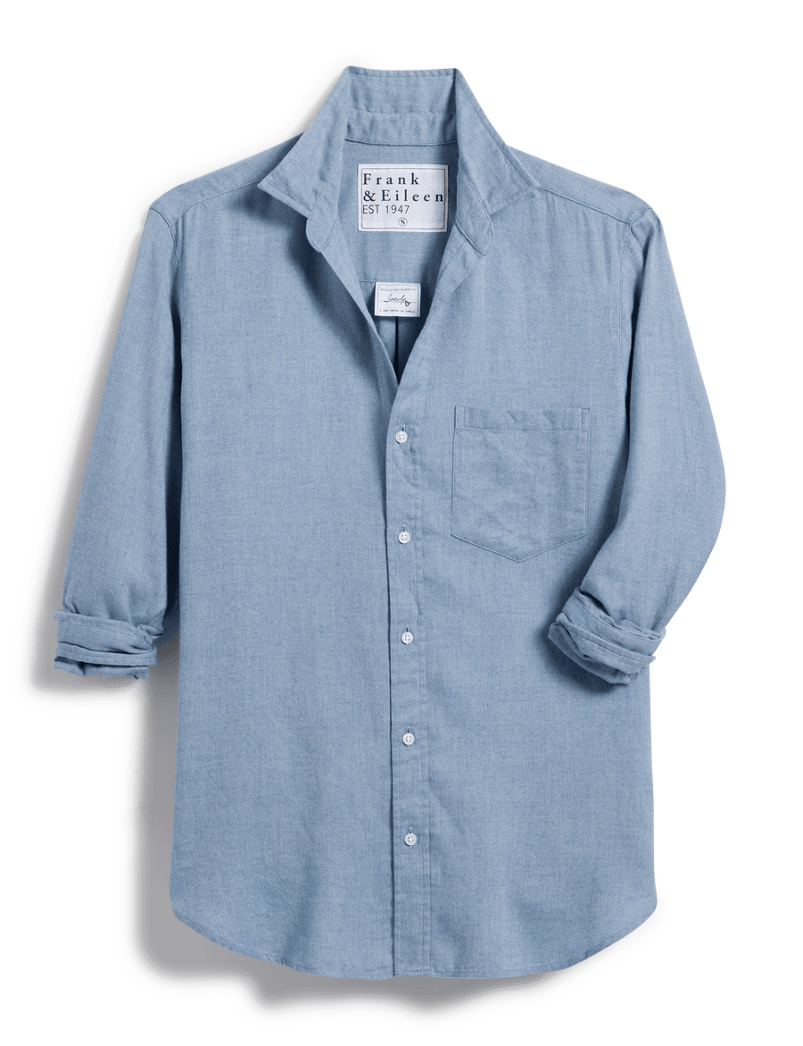 JOEDY Blue Herringbone, Italian Flannel