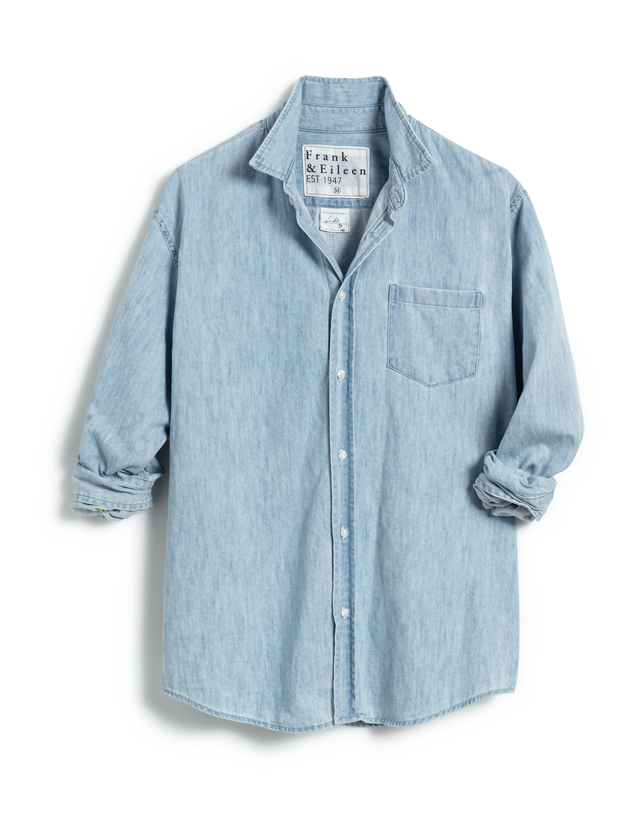 Luke, Men's Button-Up Shirt, Blue Wash Denim – Frank & Eileen