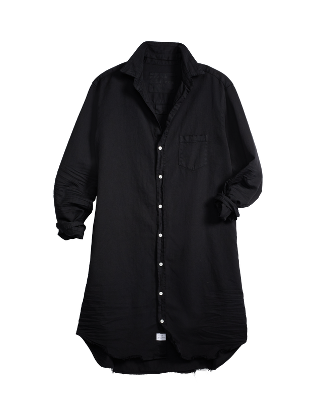 Mary, Classic Shirtdress, Black Denim | Frank & Eileen