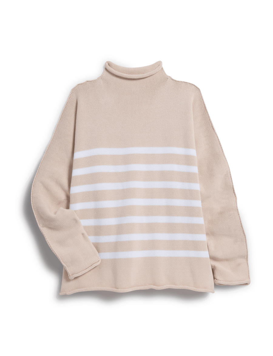 MONTEREY Vintage Rose with White Stripe, Pure Italian Cotton