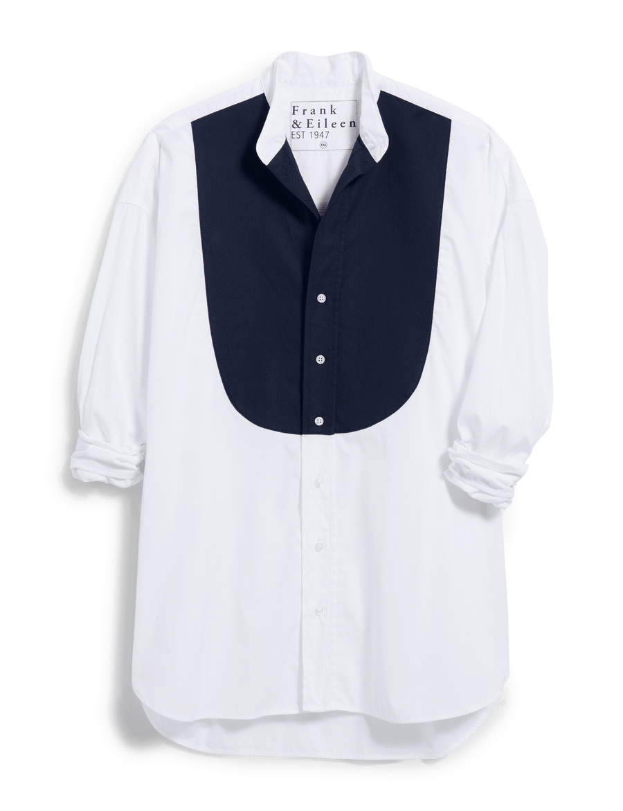 VICTORIA White with Navy Bib, Superluxe