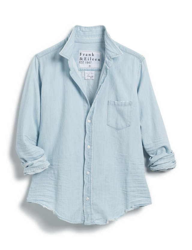 Barry, Tailored Button-Up Shirt, Light Blue Denim | Frank & Eileen