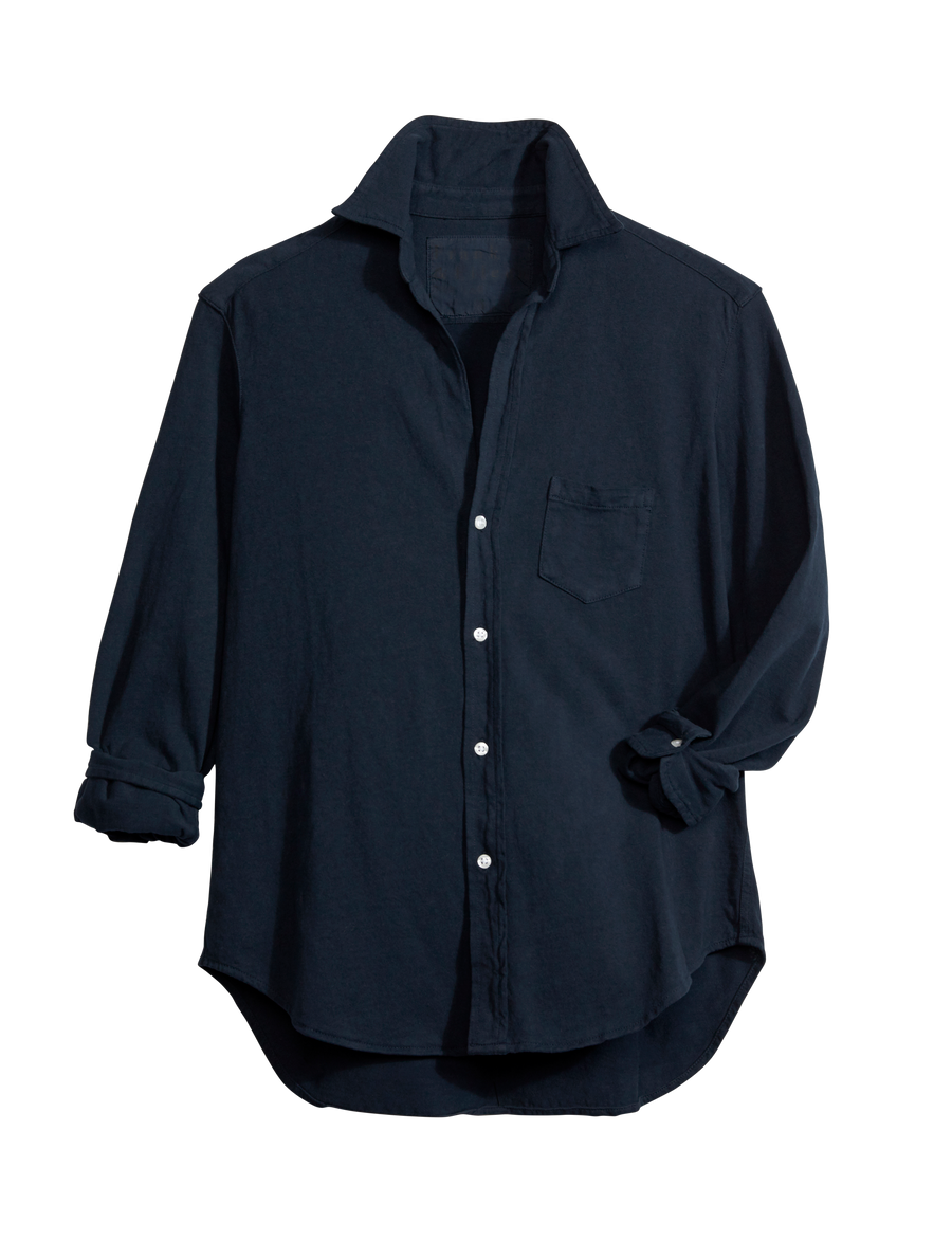 Flat front shot of British Royal Navy Frank & Eileen Eileen Relaxed Button-Up Shirt in Heritage Jersey